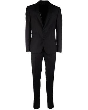 Corneliani Single-Breasted Suit - Black