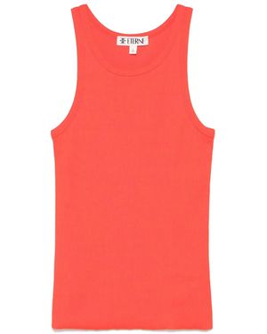 ÉTERNE Geribbelde Tanktop - Rood