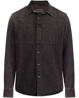 MM6 by Maison Margiela Cotton Denim Shirt - Black