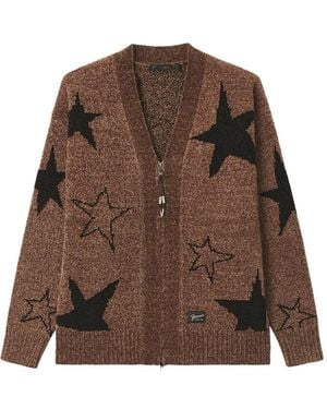 FIVE CM Cardigan Con Zip - Marrone