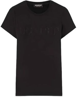 Dondup Crystal-Embellished T-Shirt - Black