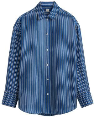 TOTEME Oversized Striped Shirt - Blue