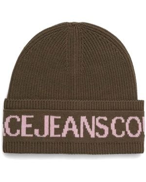 Versace Jeans Couture Berretto Con Intarsio - Verde