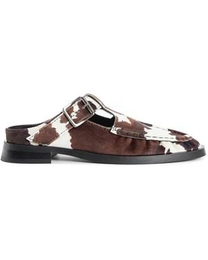 Miista Mules À Imprimé Animalier - White
