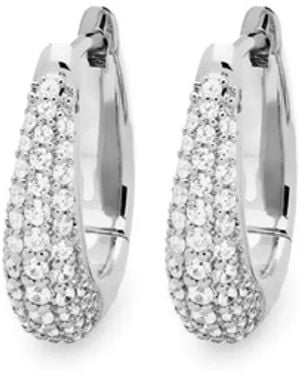 Tom Wood Liz Hoop Earrings - White
