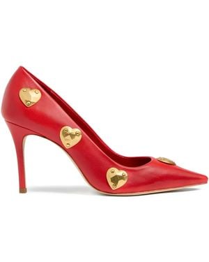 Cinq À Sept Luna Hearts Court Shoes - Red