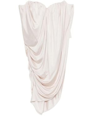 GIUSEPPE DI MORABITO Ruched Draped Top - White