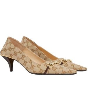 Gucci Horsebit Gg Pumps - Natural