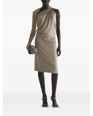 Mugler Draped Loop Dress - Natural