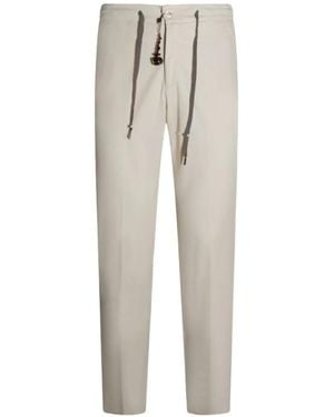 Marco Pescarolo Drawstring Beaded Trousers - Grey