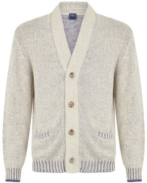 Fedeli Cardigan Mit V-Ausschnitt - Weiß
