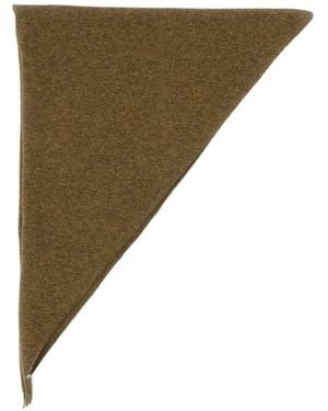 Extreme Cashmere Fine-Knit Triangular Scarf - Green