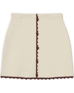 Claudie Pierlot Wollen Mini-Rok - Naturel
