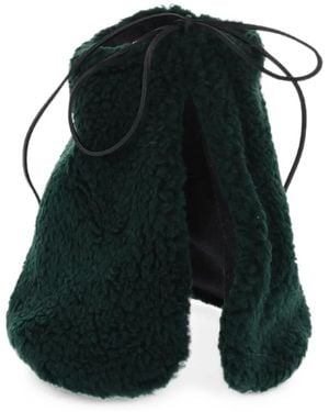 DSquared² Faux-Shearling Drawstring Scarf - Green
