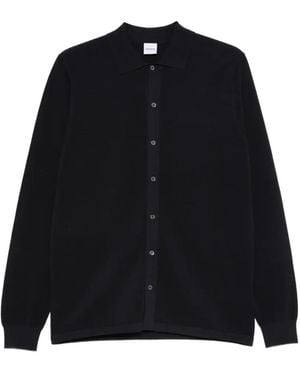 Aspesi Buttoned Long-Sleeve Knitted Shirt - Black