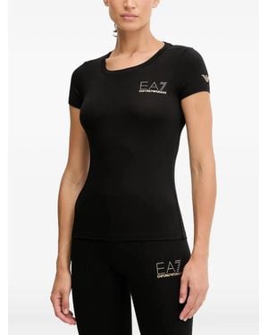 EA7 T-Shirt Met Logo - Zwart