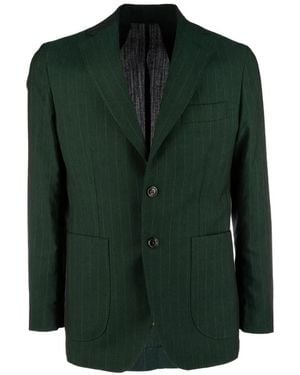 Colamarino Pinstripe Pocket Blazer - Green