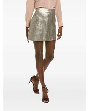 Brunello Cucinelli Sequin-Embellished Mini Skirt - Natural
