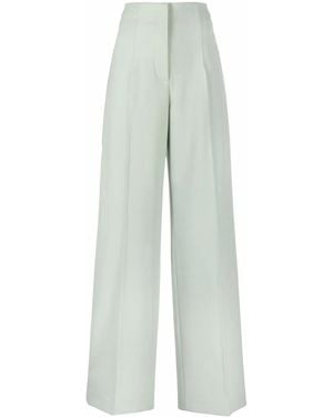 Alberta Ferretti High-Waisted Wide-Leg Trousers - White