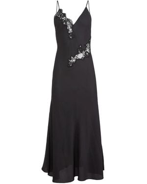 Fleur du Mal Juliet Lace Maxi Dress - Black