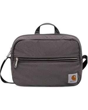 Carhartt Logo-Patch Zip-Around Messenger Bag - Metallic