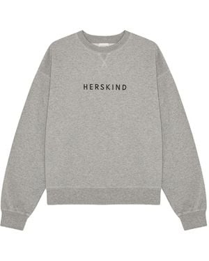 Herskind Sweat Brodé Lizzete À Col Rond - Gris