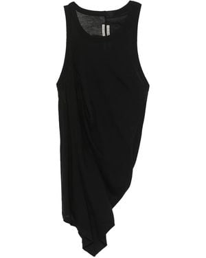 Rick Owens Anthem Draped Tank Top - Black
