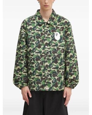 A Bathing Ape Abc Camouflage-Pattern Jacket - Green
