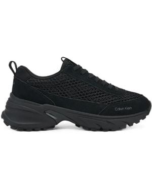Calvin Klein Mesh-Panelled Chunky Sneakers - Black