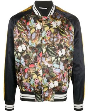 Valentino Garavani Butterfly-Print Bomber Jacket - Grey