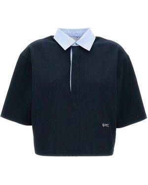Stella McCartney Cropped Polo Shirt - Blue