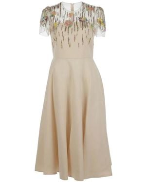 Valentino Garavani Sequin-Embellished Midi Dress - Natural