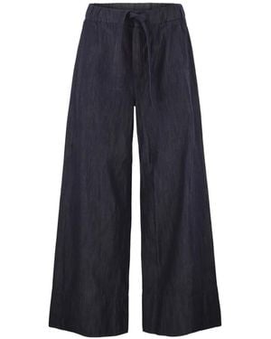 Max Mara Drawstring Wide-Leg Jeans - Blue