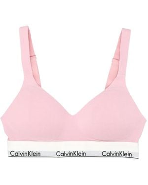 Calvin Klein Logo-Band Bralette - Pink