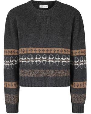 Roberto Collina Fair Isle-Knit Sweater - Black