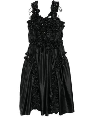 Noir Kei Ninomiya Ruffle Sleeveless Dress - Black