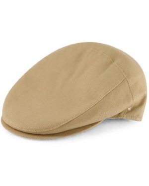 Borsalino Vincenzo Linen Flat Cap - Natural