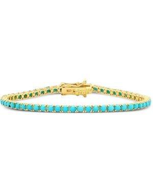 Jennifer Meyer Bracciale Tennis Con Turchese - Metallizzato