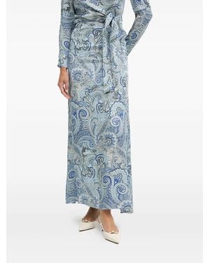 Guess X Marciano Paisley-Print Maxi Dress - Blue