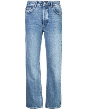 Reformation Cynthia High-Rise Straight Jeans - Blue