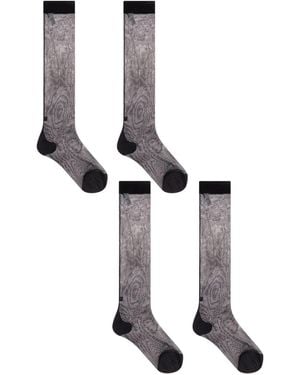 Dolce & Gabbana Semi-Transparente Socken (3Er-Set) - Weiß