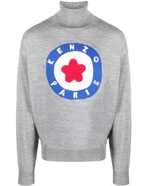 KENZO ファインニット タートルネックセーター - グレー