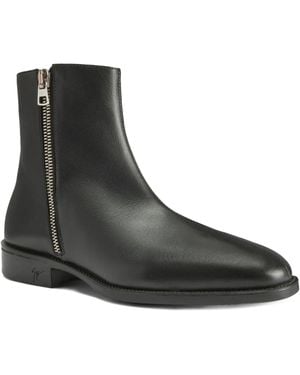 Giuseppe Zanotti Zip-Detail Leather Boots - Black