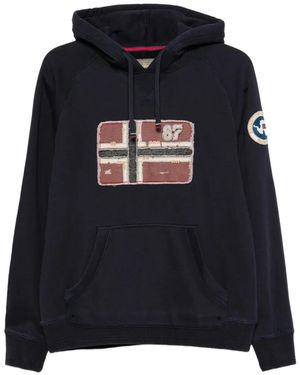 Napapijri Flag-Patch Hoodie - Black