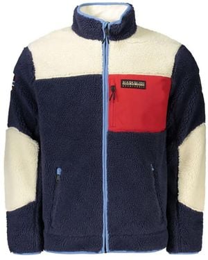 Napapijri Yupik Colour-Block Fleece Jacket - Blue