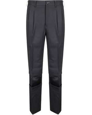 Comme des Garçons Foot-Strap Cropped Trousers  - Black