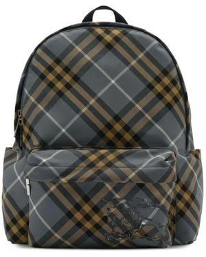 Burberry Small Check Backpack - Black