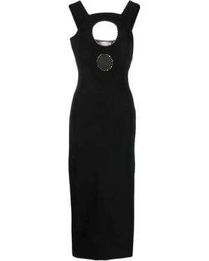 Genny Round Cut-Out Sheath Dress - Black