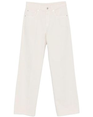 Brunello Cucinelli Pressed-Crease Jeans - White