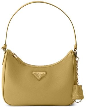 Prada Mini Sac Re-Edition En Cuir Saffiano - Metallic